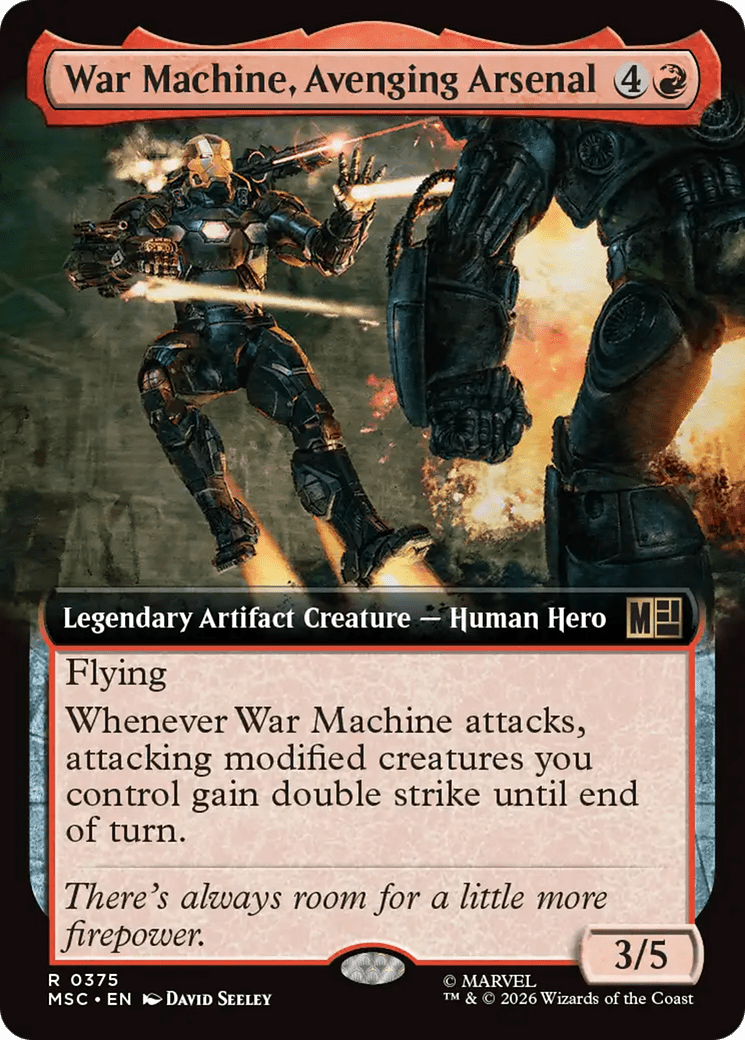 War Machine, Avenging Arsenal (Extended Art) [Marvel Super Heroes Commander] MTG Single Magic: The Gathering  | Multizone: Comics And Games