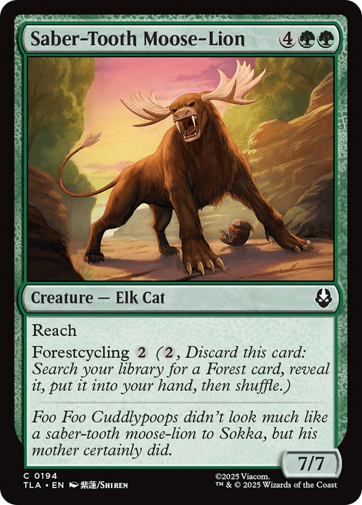 Saber-Tooth Moose-Lion [Avatar: The Last Airbender] MTG Single Magic: The Gathering  | Multizone: Comics And Games