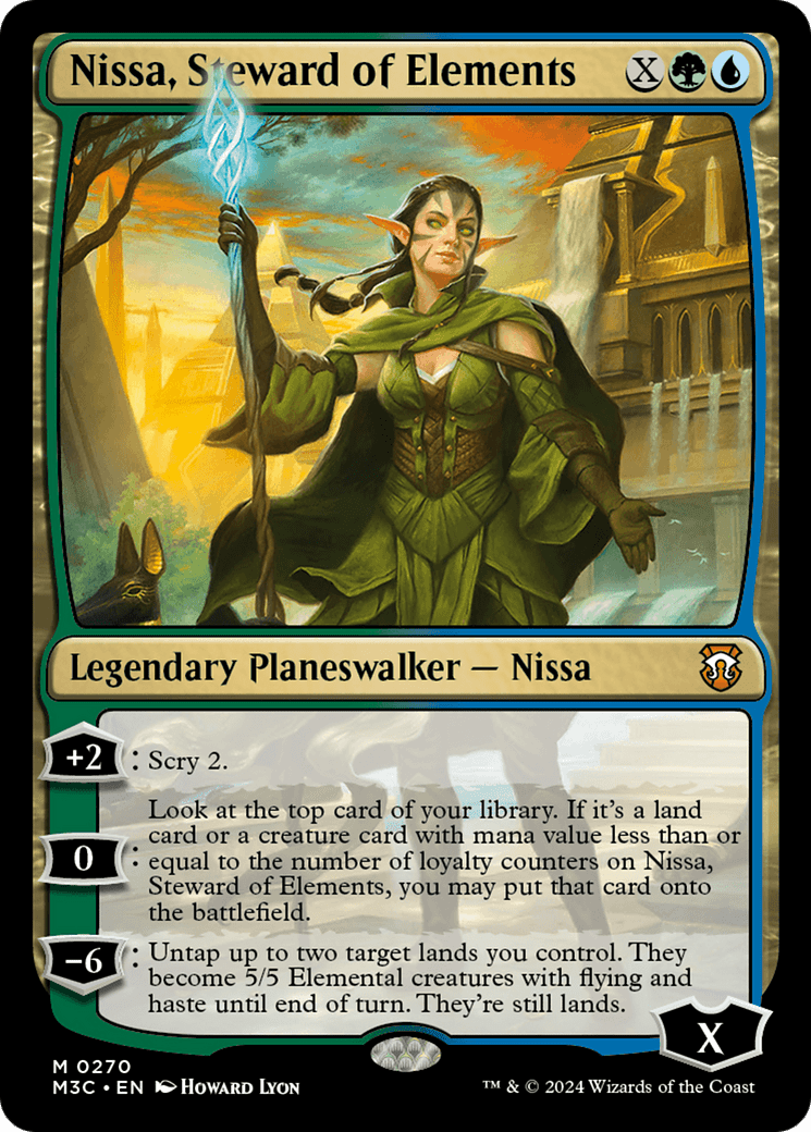 Nissa, Steward of Elements (Ripple Foil) [Modern Horizons 3 Commander] MTG Single Magic: The Gathering  | Multizone: Comics And Games