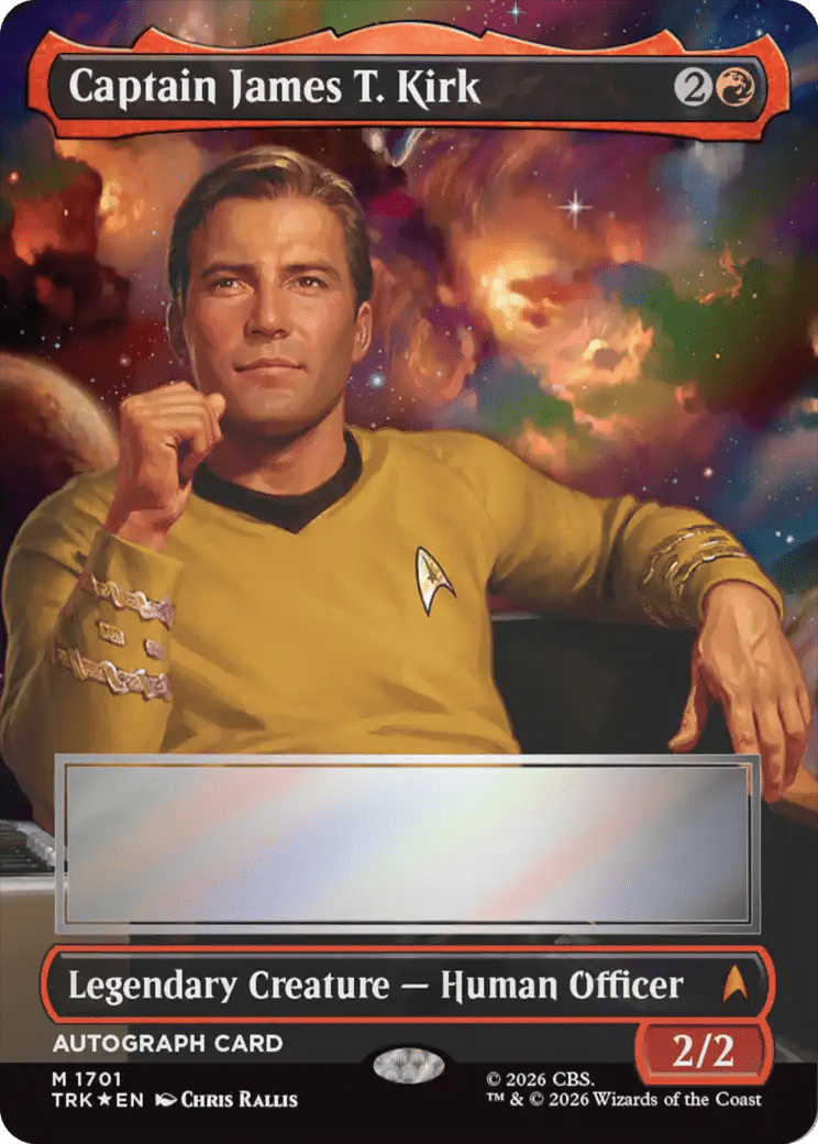 Captain James T. Kirk (Borderless) (Signed) [Star Trek] MTG Single Magic: The Gathering  | Multizone: Comics And Games