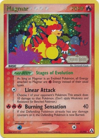 Magmar (21/92) (Stamped) [EX: Legend Maker] Pokemon Single Pokémon  | Multizone: Comics And Games