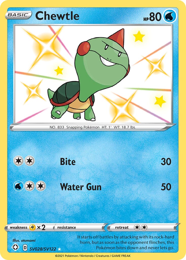 Chewtle (SV028/SV122) [Sword & Shield: Shining Fates] Pokemon Single Pokémon  | Multizone: Comics And Games