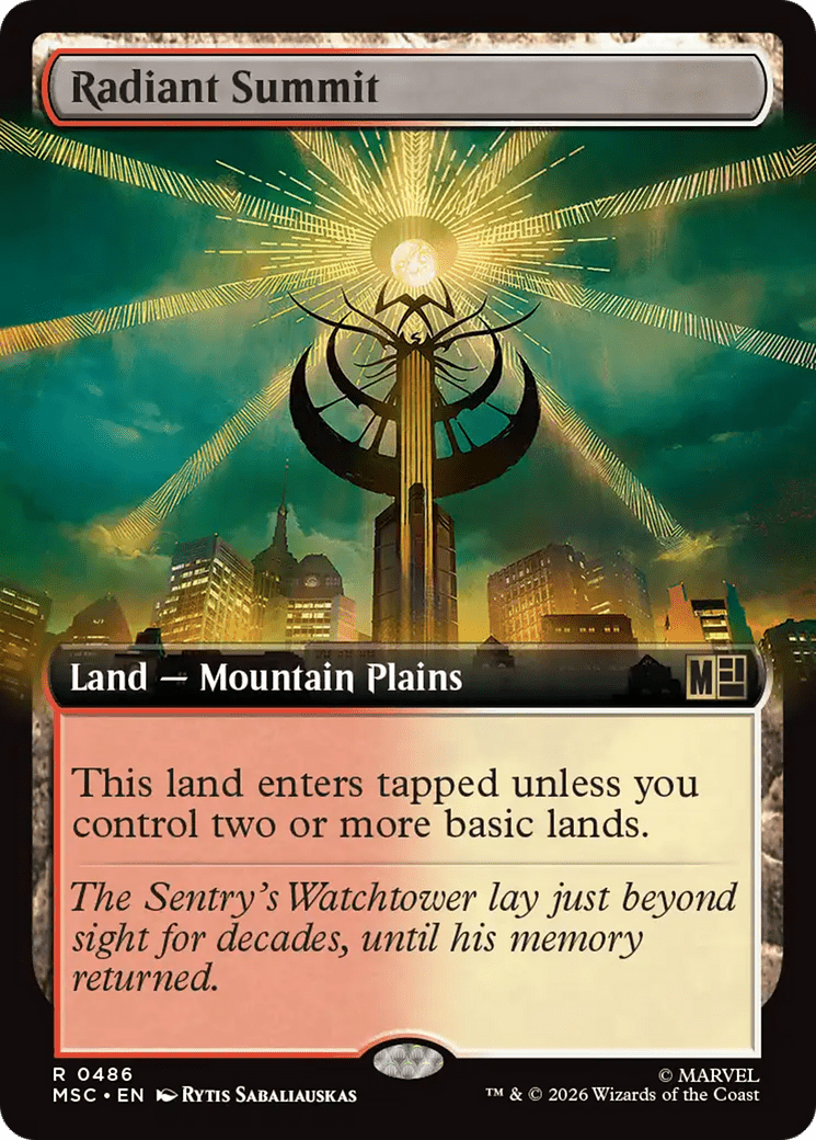 Radiant Summit (Extended Art) [Marvel Super Heroes Commander] MTG Single Magic: The Gathering  | Multizone: Comics And Games