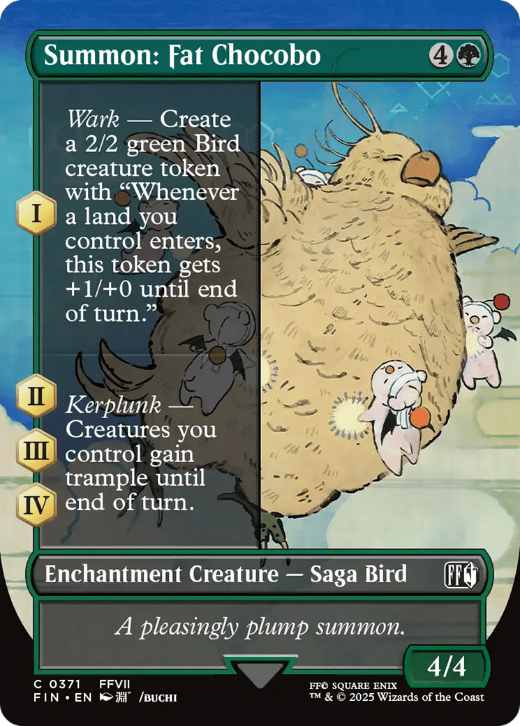 Summon: Fat Chocobo (Borderless) [FINAL FANTASY] MTG Single Magic: The Gathering  | Multizone: Comics And Games