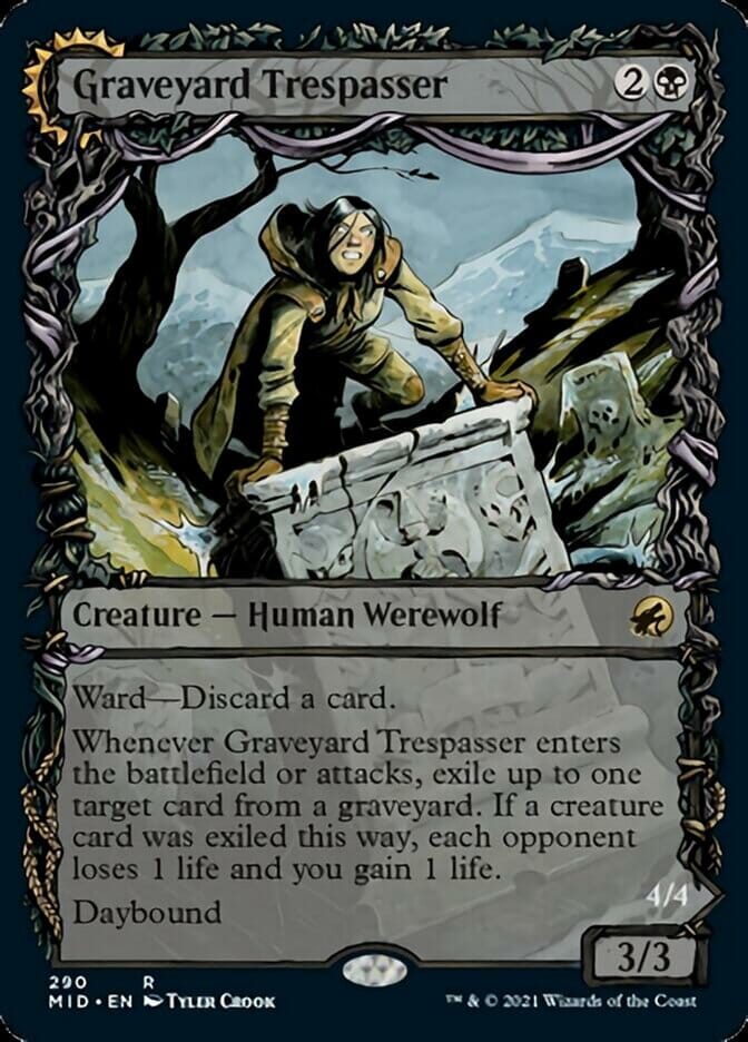 Graveyard Trespasser // Graveyard Glutton (Showcase Equinox) [Innistrad: Midnight Hunt] MTG Single Magic: The Gathering  | Multizone: Comics And Games