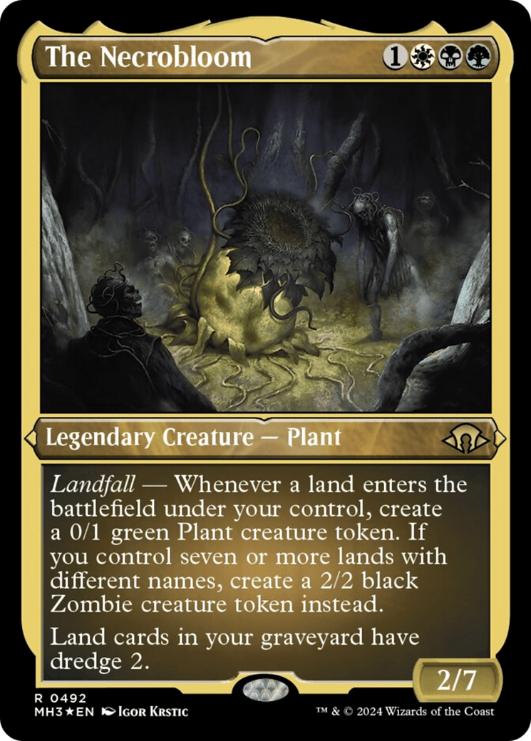 The Necrobloom (Foil Etched) [Modern Horizons 3] MTG Single Magic: The Gathering  | Multizone: Comics And Games