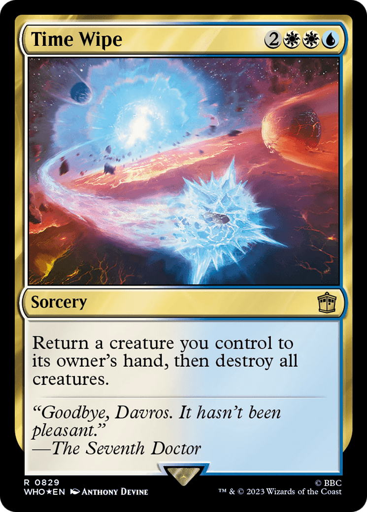 Time Wipe (Surge Foil) [Doctor Who] MTG Single Magic: The Gathering  | Multizone: Comics And Games