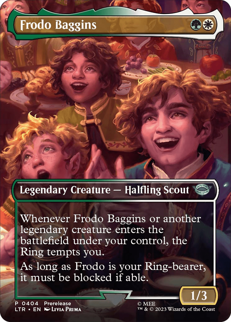 Frodo Baggins (Borderless Alternate Art) [The Lord of the Rings: Tales of Middle-Earth] MTG Single Magic: The Gathering  | Multizone: Comics And Games