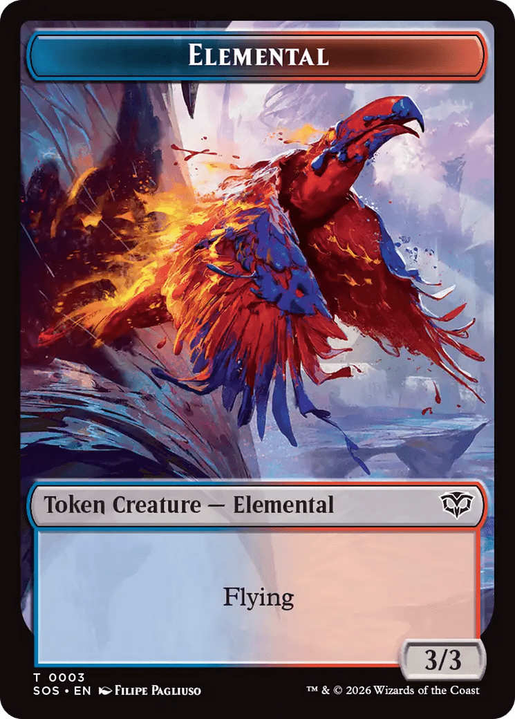 Elemental (0003) // Treasure Double-Sided Token [Secrets of Strixhaven Tokens] MTG Single Magic: The Gathering  | Multizone: Comics And Games