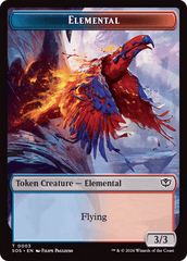 Elemental (0003) // Treasure Double-Sided Token [Secrets of Strixhaven Tokens] MTG Single Magic: The Gathering  | Multizone: Comics And Games