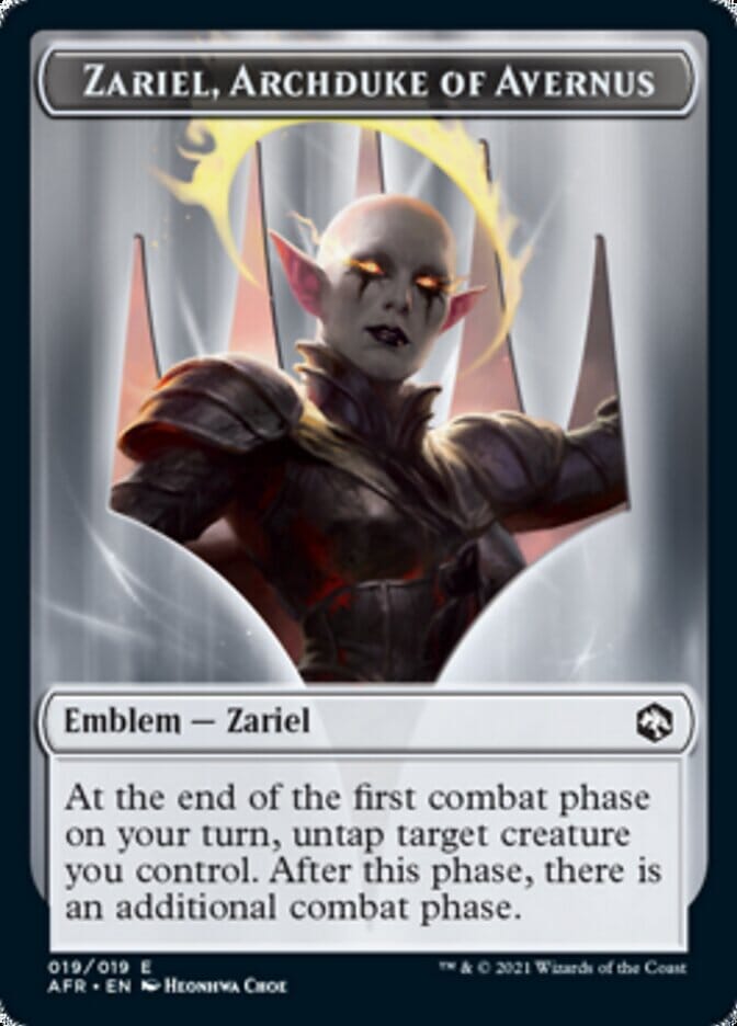 Zariel, Archduke of Avernus Emblem [Dungeons & Dragons: Adventures in the Forgotten Realms Tokens] MTG Single Magic: The Gathering  | Multizone: Comics And Games