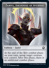 Dog Illusion // Zariel, Archduke of Avernus Emblem Double-Sided Token [Dungeons & Dragons: Adventures in the Forgotten Realms Tokens] MTG Single Magic: The Gathering  | Multizone: Comics And Games