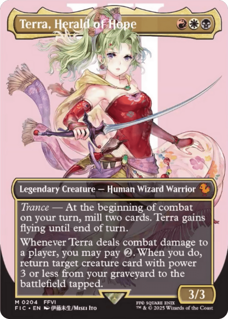 Terra, Herald of Hope (Borderless) [FINAL FANTASY Commander] MTG Single Magic: The Gathering  | Multizone: Comics And Games