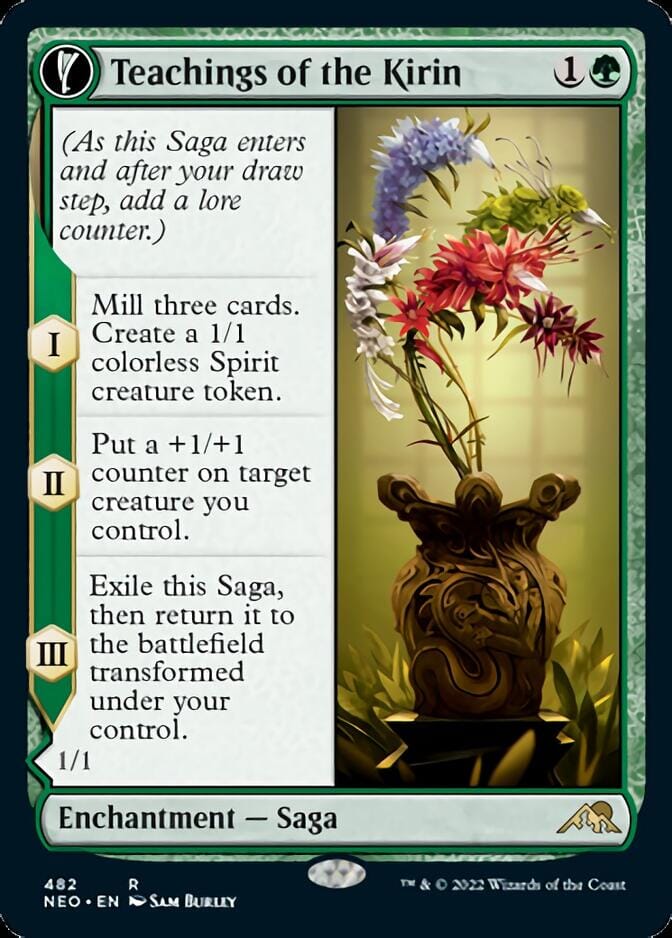 Teachings of the Kirin // Kirin-Touched Orochi (Extended Art) [Kamigawa: Neon Dynasty] MTG Single Magic: The Gathering  | Multizone: Comics And Games