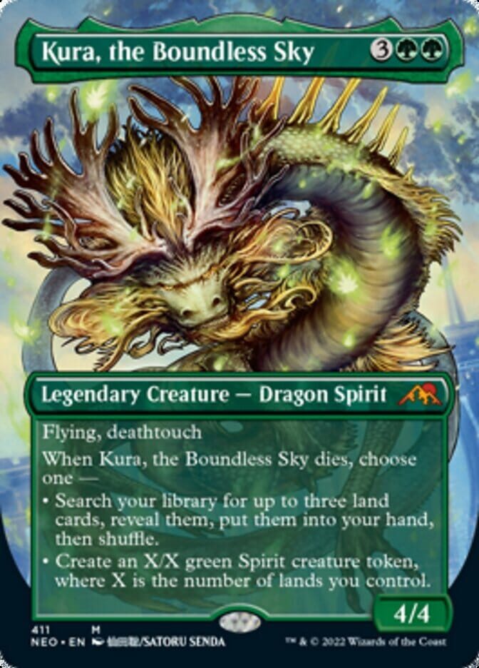 Kura, the Boundless Sky (Borderless Alternate Art) [Kamigawa: Neon Dynasty] MTG Single Magic: The Gathering  | Multizone: Comics And Games