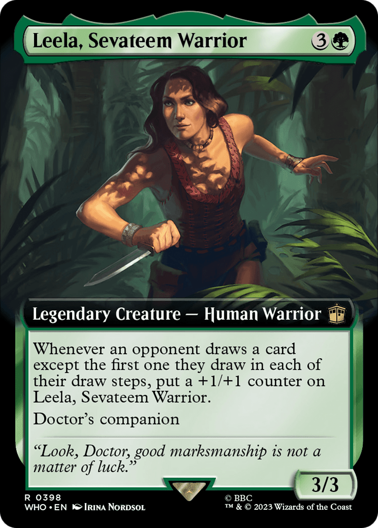 Leela, Sevateem Warrior (Extended Art) [Doctor Who] MTG Single Magic: The Gathering  | Multizone: Comics And Games