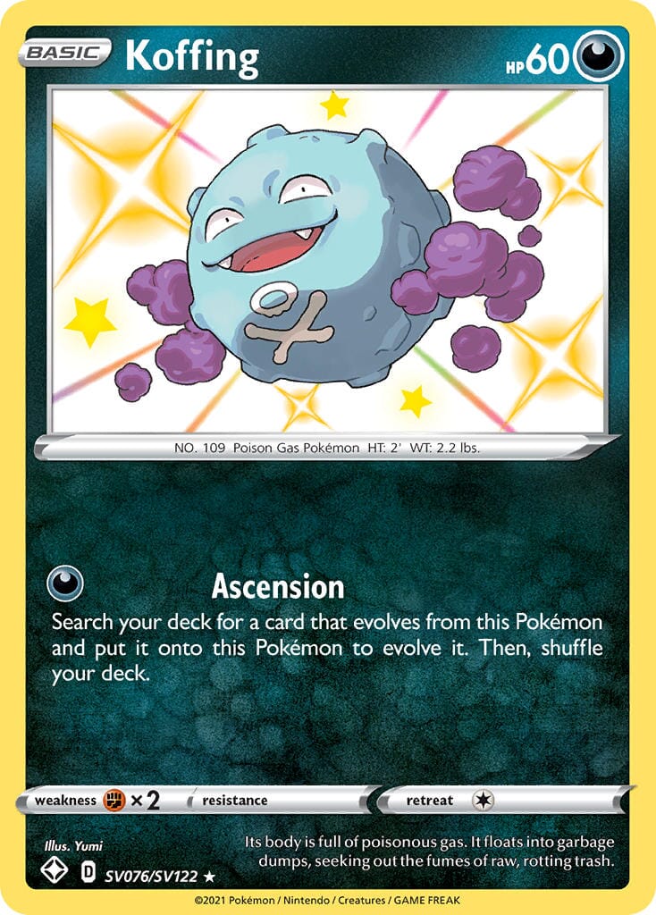 Koffing (SV076/SV122) [Sword & Shield: Shining Fates] Pokemon Single Pokémon  | Multizone: Comics And Games