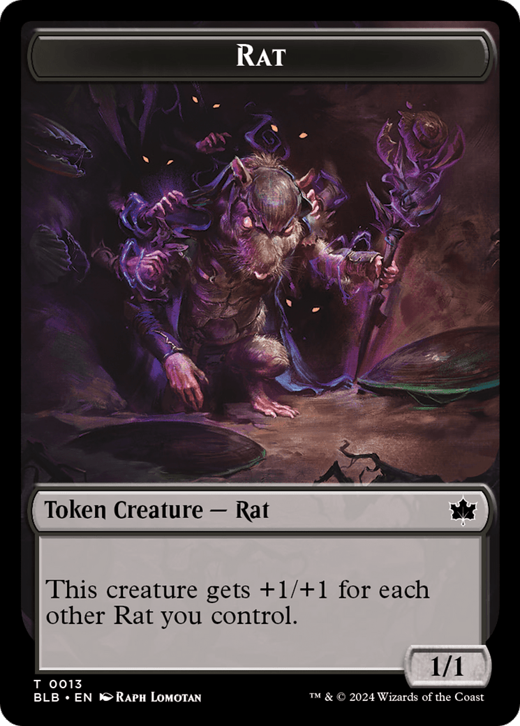 Rat Token [Bloomburrow Tokens] MTG Single Magic: The Gathering  | Multizone: Comics And Games