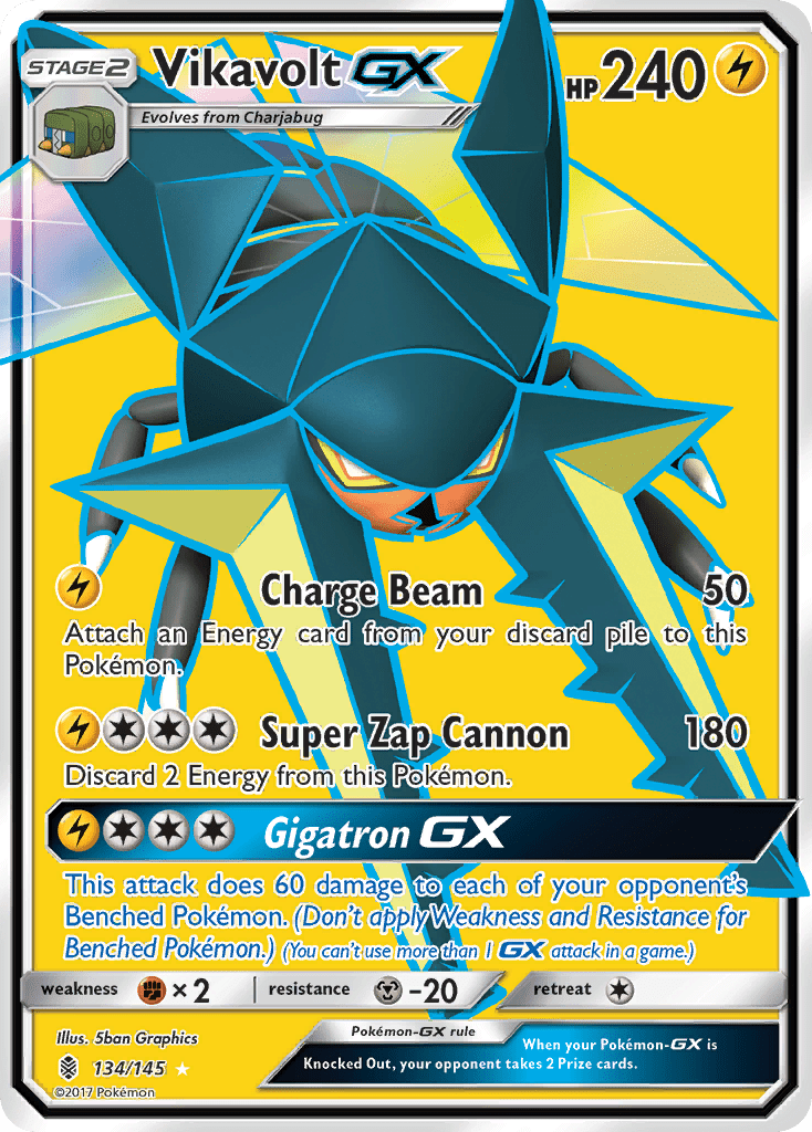 Vikavolt GX (134/145) [Sun & Moon: Guardians Rising] Pokemon Single Pokémon  | Multizone: Comics And Games