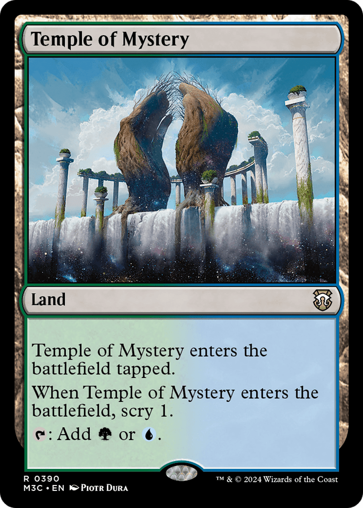 Temple of Mystery (Ripple Foil) [Modern Horizons 3 Commander] MTG Single Magic: The Gathering  | Multizone: Comics And Games