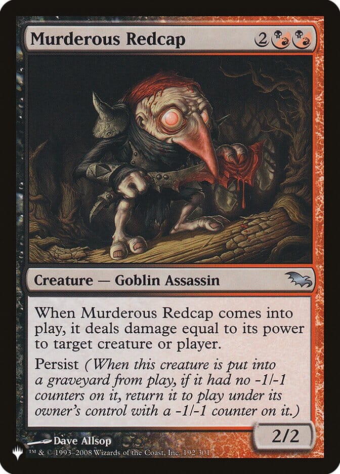 Murderous Redcap [The List] MTG Single Magic: The Gathering  | Multizone: Comics And Games