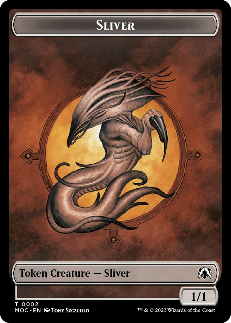 Goblin // Sliver Double-Sided Token [March of the Machine Commander Tokens] MTG Single Magic: The Gathering  | Multizone: Comics And Games