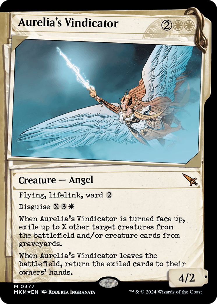 Aurelia's Vindicator (Showcase) (Invisible Ink) [Murders at Karlov Manor] MTG Single Magic: The Gathering  | Multizone: Comics And Games
