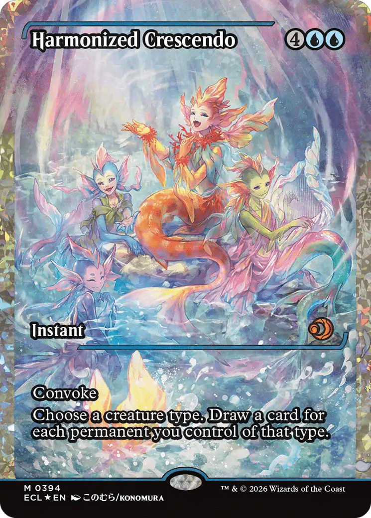 Harmonized Crescendo (0394) (Showcase) (Fracture Foil) [Lorwyn Eclipsed] MTG Single Magic: The Gathering  | Multizone: Comics And Games