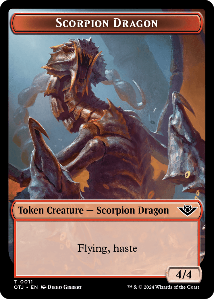 Scorpion Dragon Token [Outlaws of Thunder Junction Tokens] MTG Single Magic: The Gathering  | Multizone: Comics And Games