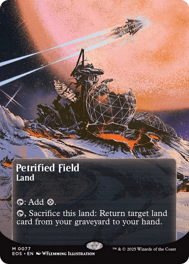 Petrified Field (0077) (Borderless) [Edge of Eternities: Stellar Sights] MTG Single Magic: The Gathering  | Multizone: Comics And Games