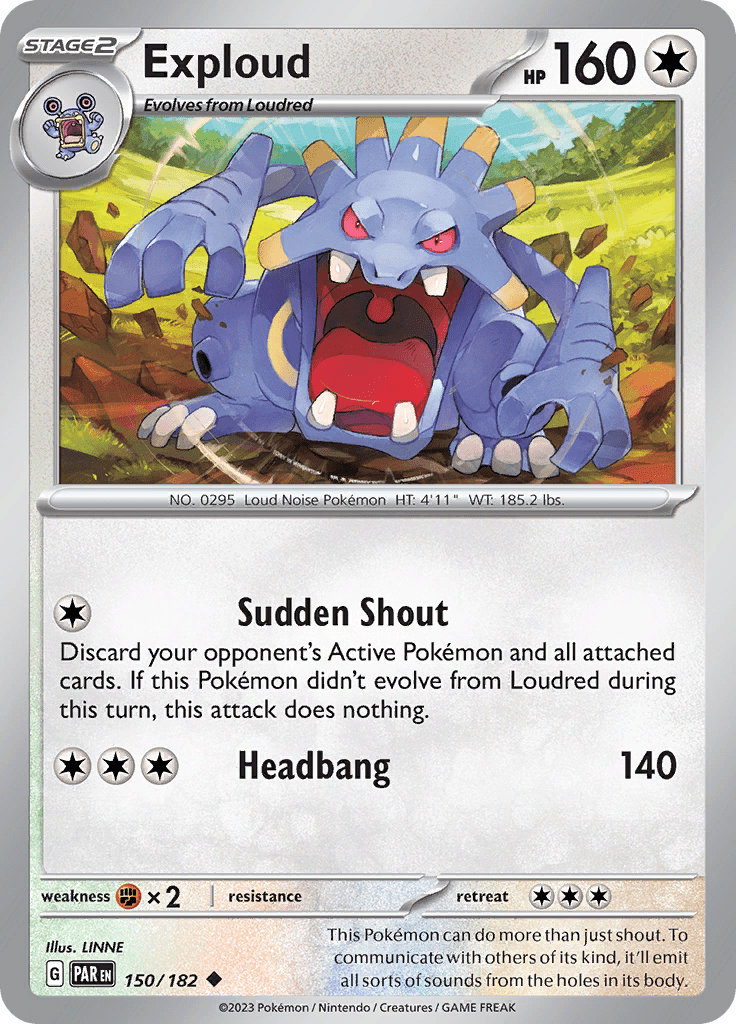 Exploud (150/182) [Scarlet & Violet: Paradox Rift] Pokemon Single Pokémon  | Multizone: Comics And Games