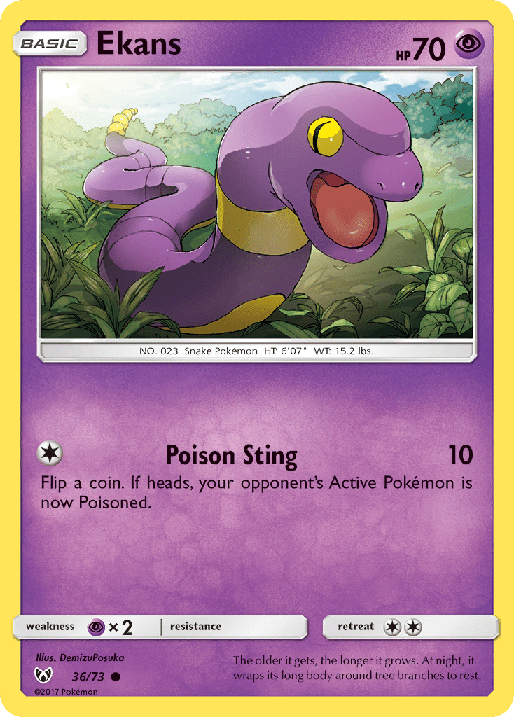 Ekans (36/73) [Sun & Moon: Shining Legends] Pokemon Single Pokémon  | Multizone: Comics And Games