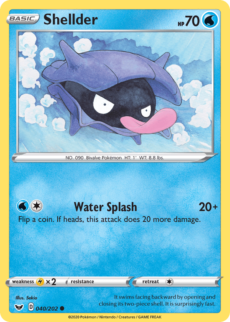 Shellder (040/202) [Sword & Shield: Base Set] Pokemon Single Pokémon  | Multizone: Comics And Games