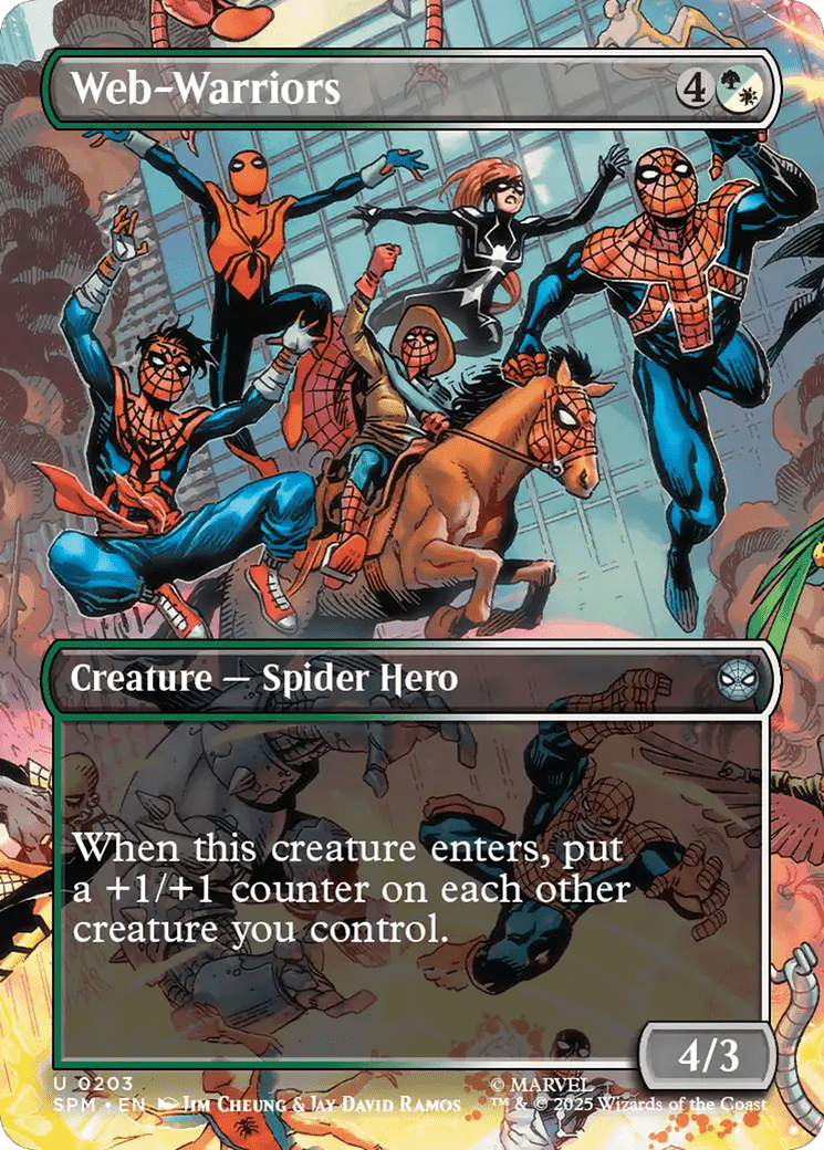 Web-Warriors (Borderless) [Marvel's Spider-Man] MTG Single Magic: The Gathering  | Multizone: Comics And Games