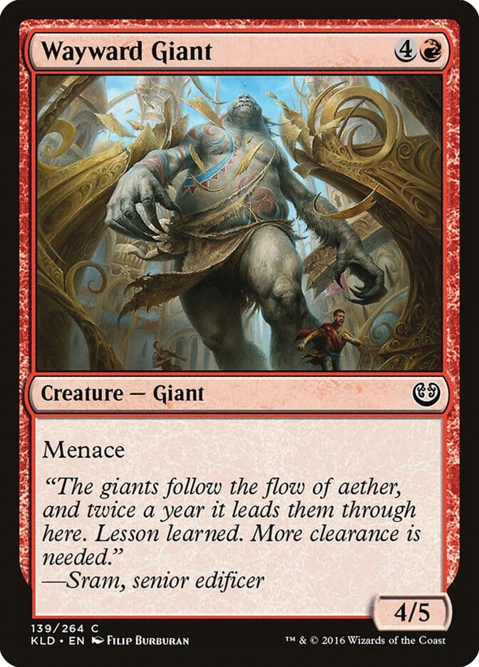 Wayward Giant [Kaladesh] MTG Single Magic: The Gathering  | Multizone: Comics And Games