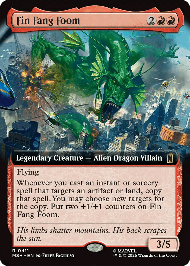 Fin Fang Foom (Extended Art) [Marvel Super Heroes] MTG Single Magic: The Gathering  | Multizone: Comics And Games