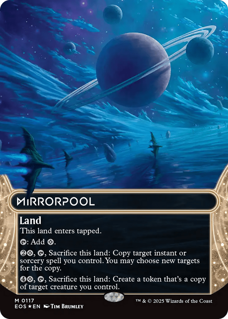 Mirrorpool (0117) (Borderless) (Galaxy Foil) [Edge of Eternities: Stellar Sights] MTG Single Magic: The Gathering  | Multizone: Comics And Games