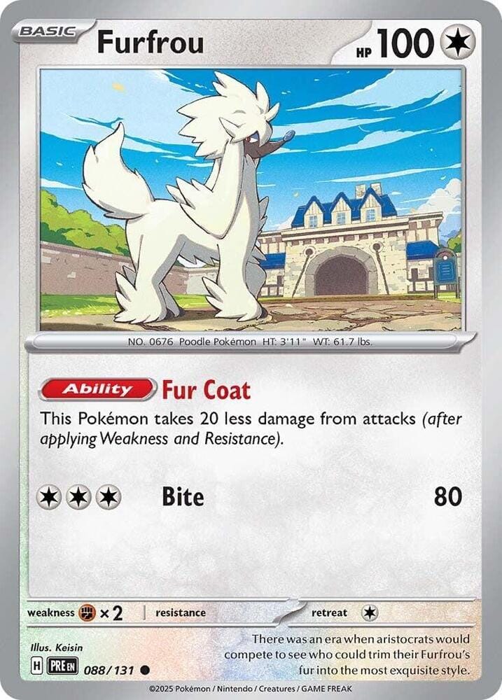 Furfrou (088/131) [Scarlet & Violet: Prismatic Evolutions] Pokemon Single Pokémon  | Multizone: Comics And Games