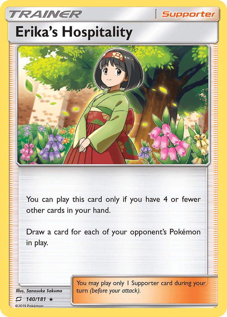 Erika's Hospitality (140/181) [Sun & Moon: Team Up] Pokemon Single Pokémon  | Multizone: Comics And Games