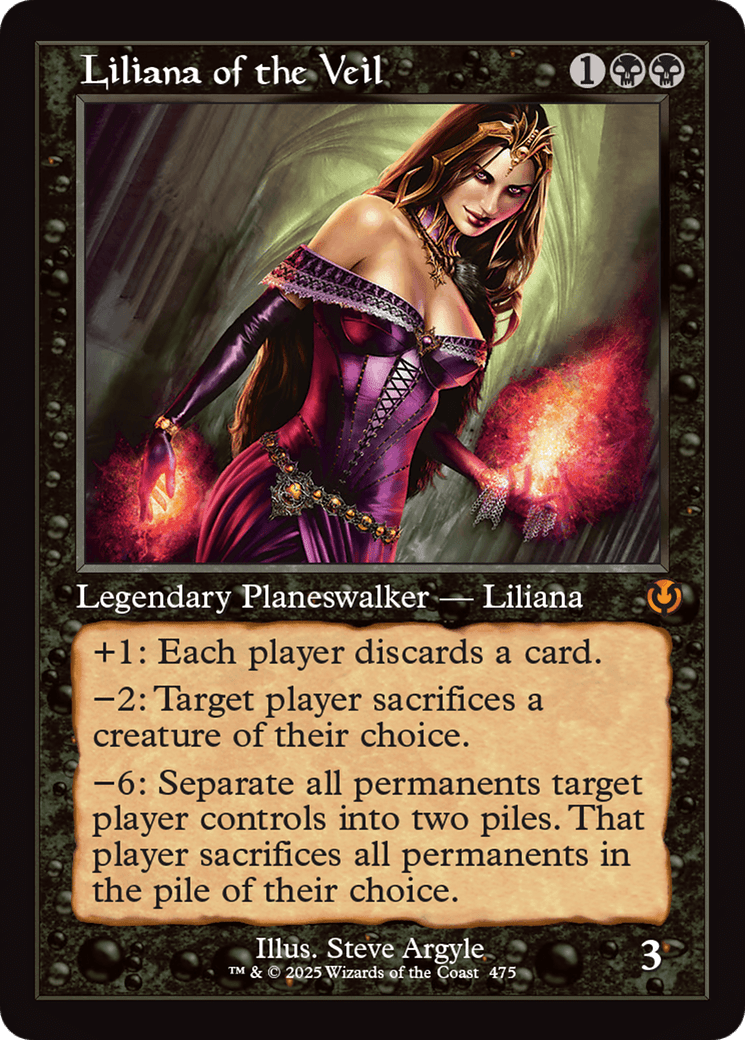 Liliana of the Veil (Retro Frame) [Innistrad Remastered] MTG Single Magic: The Gathering  | Multizone: Comics And Games