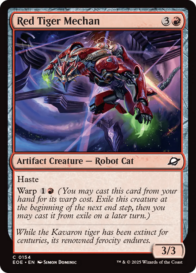 Red Tiger Mechan [Edge of Eternities] MTG Single Magic: The Gathering  | Multizone: Comics And Games