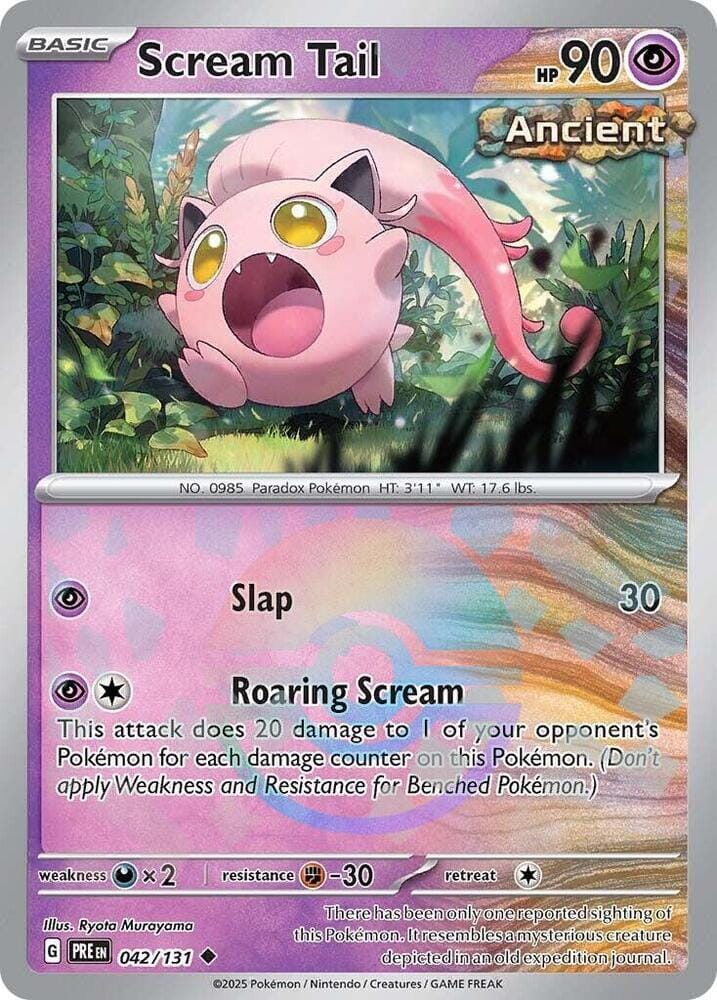 Scream Tail (042/131) (Poke Ball Pattern) [Scarlet & Violet: Prismatic Evolutions] Pokemon Single Pokémon  | Multizone: Comics And Games