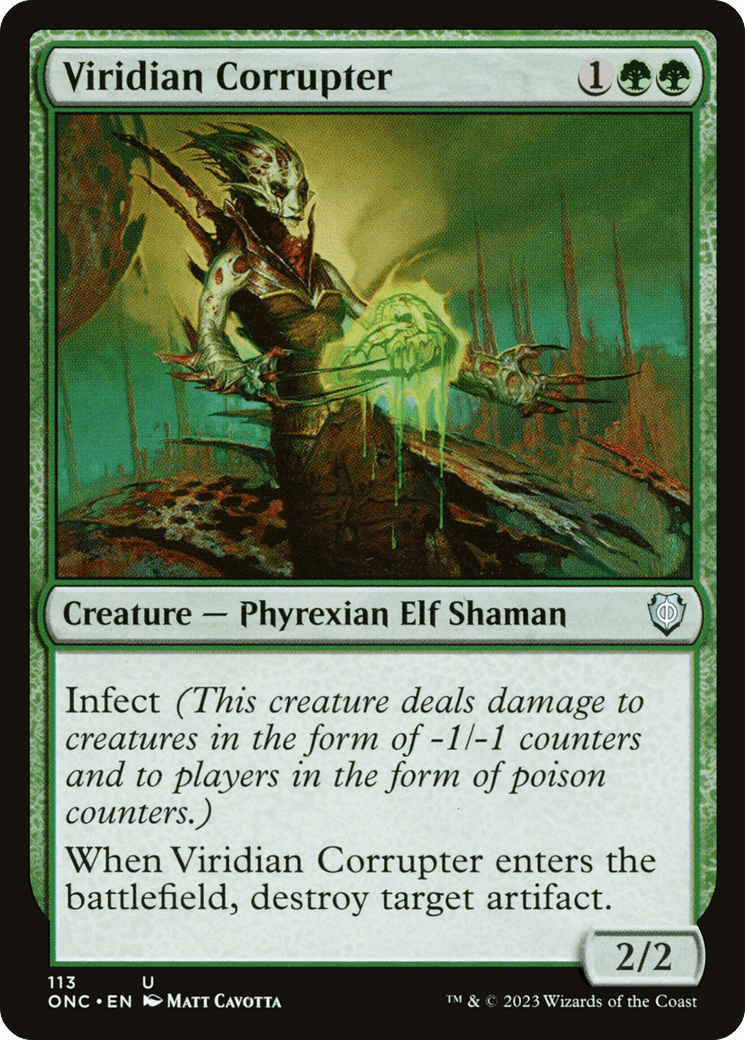 Viridian Corrupter [Phyrexia: All Will Be One Commander] MTG Single Magic: The Gathering  | Multizone: Comics And Games