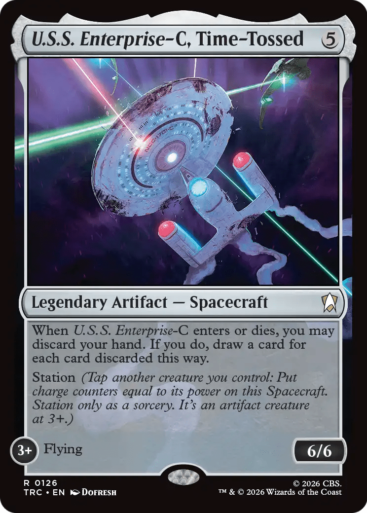 U.S.S. Enterprise-C, Time-Tossed (Surge Foil) [Star Trek Commander] MTG Single Magic: The Gathering  | Multizone: Comics And Games