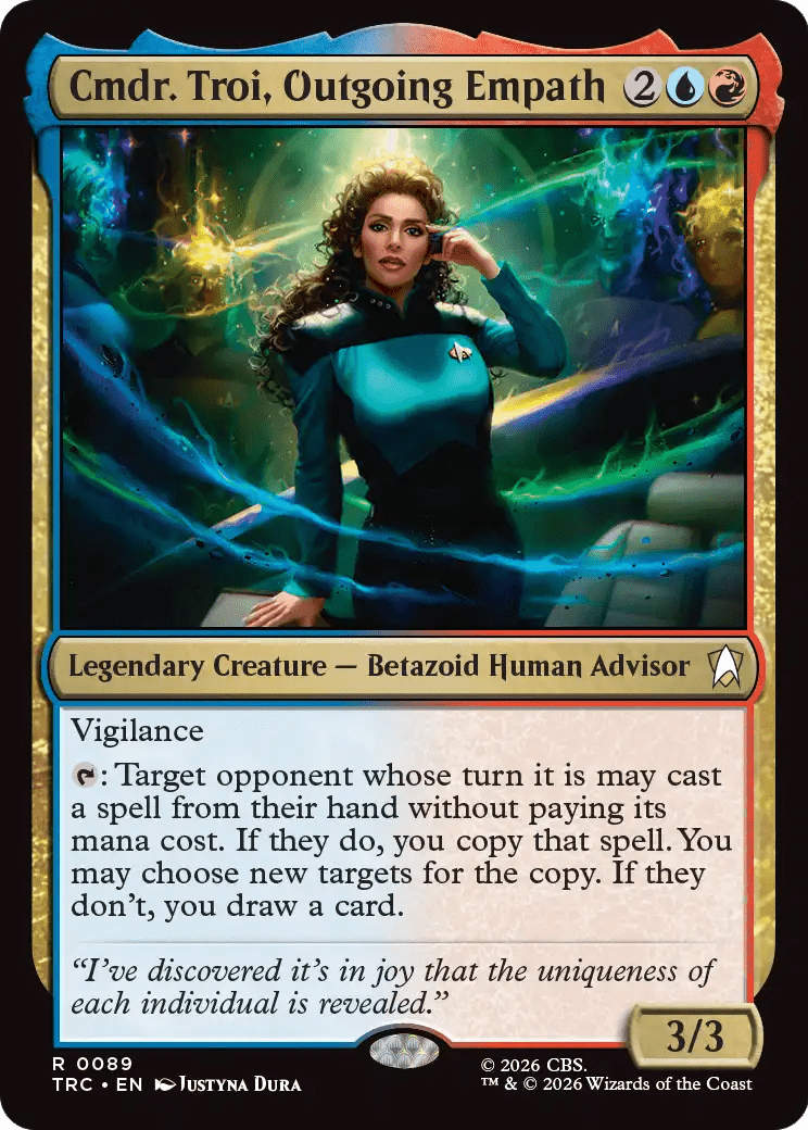 Cmdr. Troi, Outgoing Empath (Surge Foil) [Star Trek Commander] MTG Single Magic: The Gathering  | Multizone: Comics And Games
