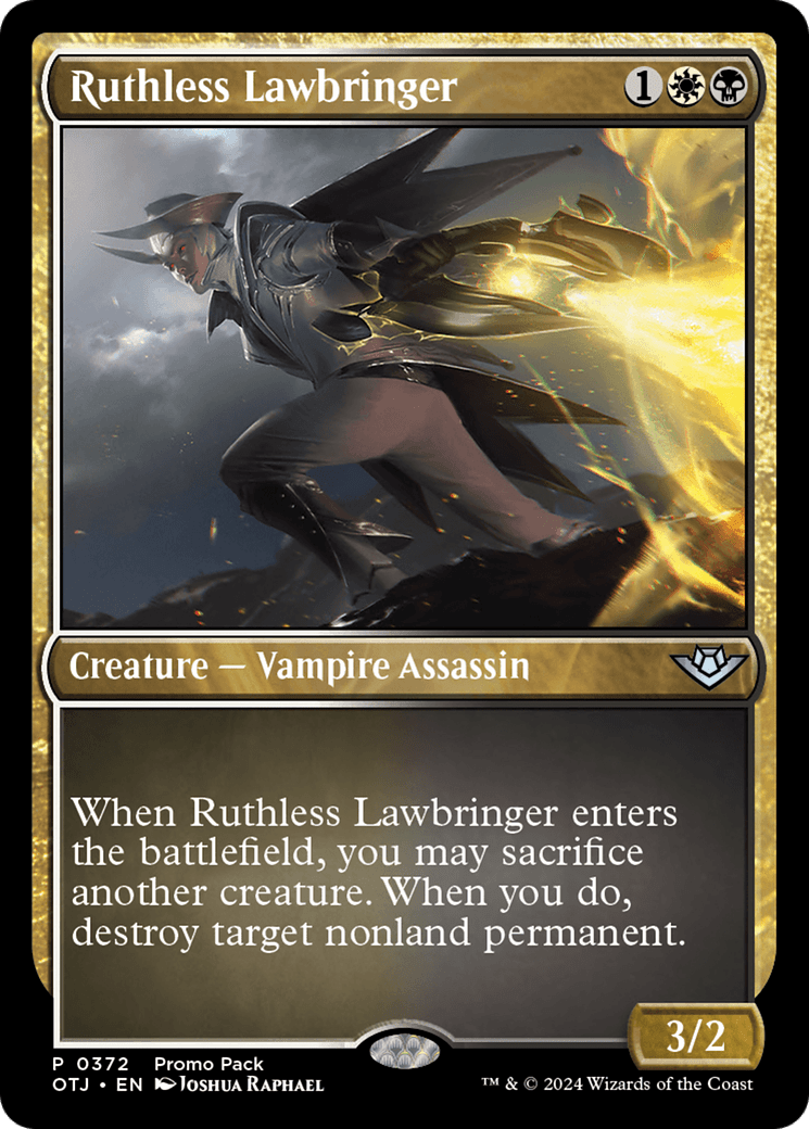 Ruthless Lawbringer (Promo Pack) [Outlaws of Thunder Junction Promos] MTG Single Magic: The Gathering  | Multizone: Comics And Games