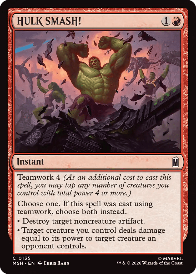 HULK SMASH! [Marvel Super Heroes] MTG Single Magic: The Gathering  | Multizone: Comics And Games