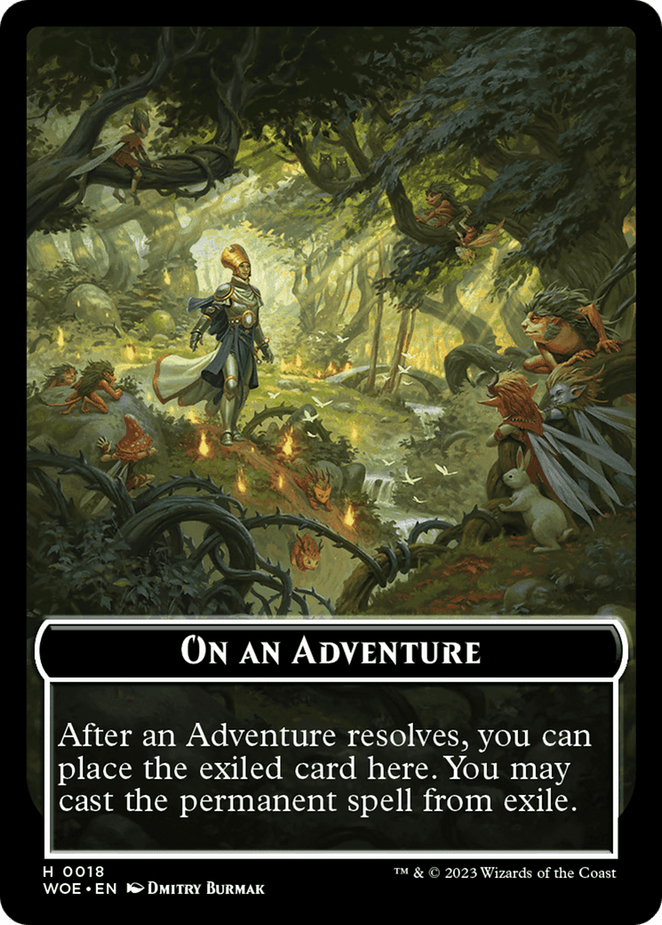 Wicked Role / Cursed Role // Emblem - On An Adventure Double-Sided Token [Wilds of Eldraine Tokens] MTG Single Magic: The Gathering  | Multizone: Comics And Games