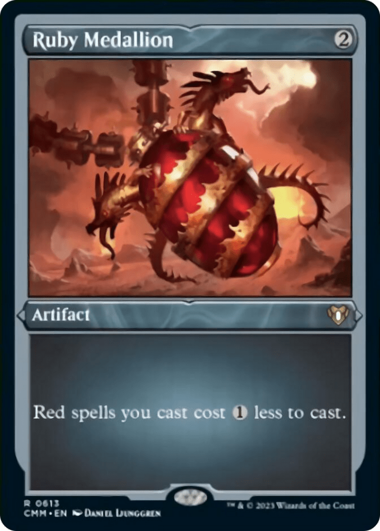 Ruby Medallion (Foil Etched) [Commander Masters] MTG Single Magic: The Gathering  | Multizone: Comics And Games
