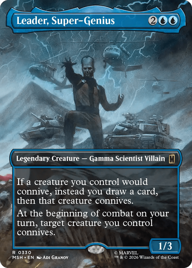 Leader, Super-Genius (Borderless) [Marvel Super Heroes] MTG Single Magic: The Gathering  | Multizone: Comics And Games